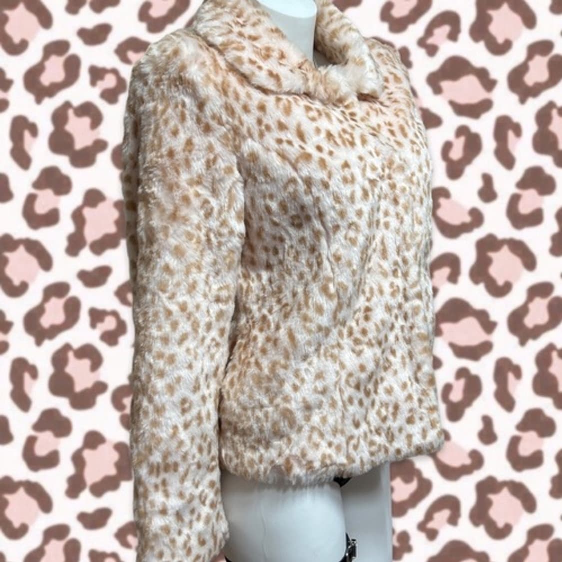 Lizlisa hime-gal pink leopard fur jk 상품이미지3