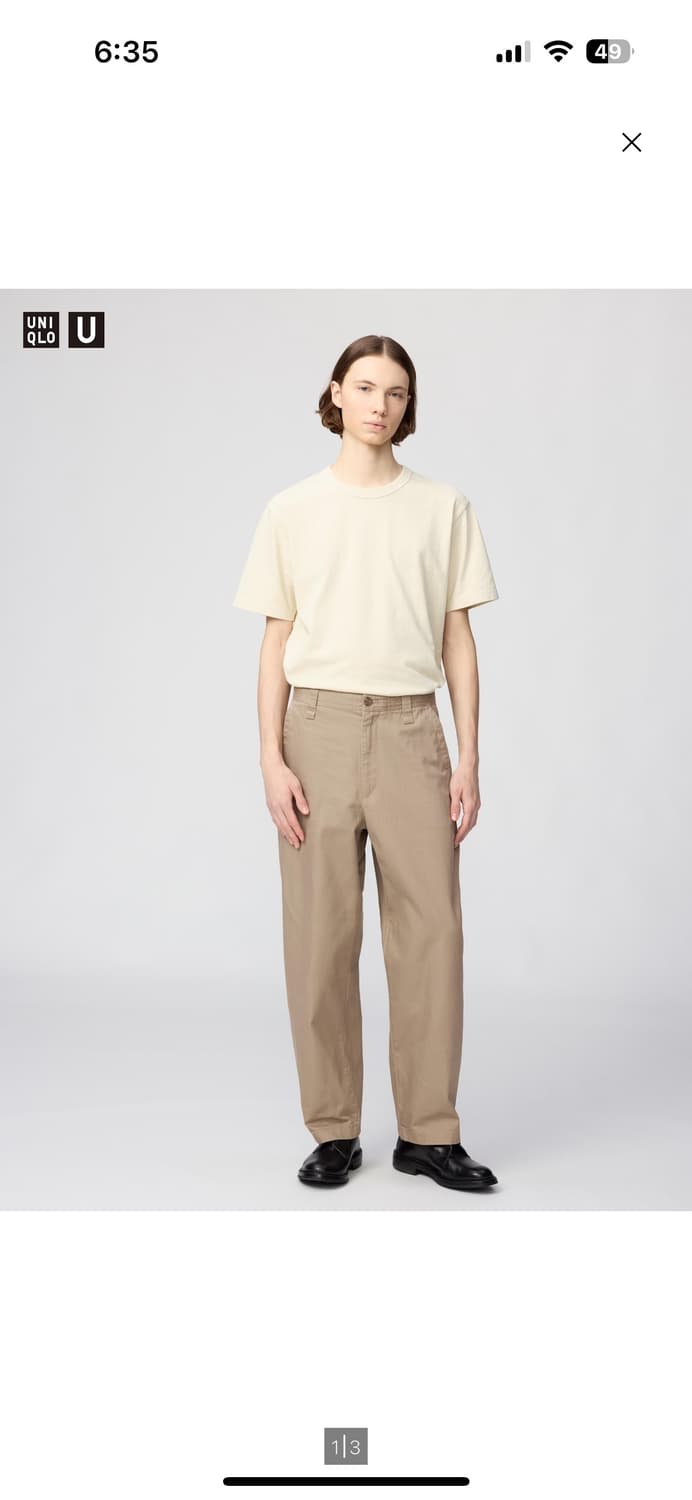 유니클로 와이드핏 치노팬츠 상품이미지1