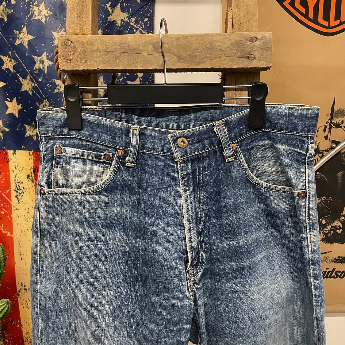 00s 리바이스 503 재팬 라인 워시드 스트레이트 데님 팬츠 상품이미지3