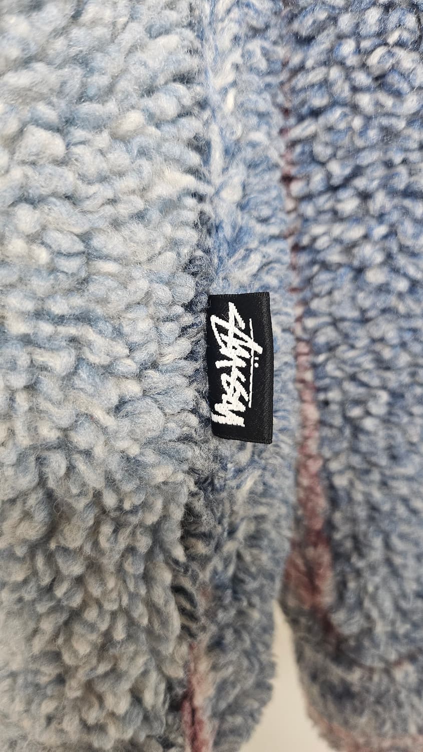 스투시 21FW 스트라이프 쉐르파 플리스 셔츠 (블루) 상품이미지3