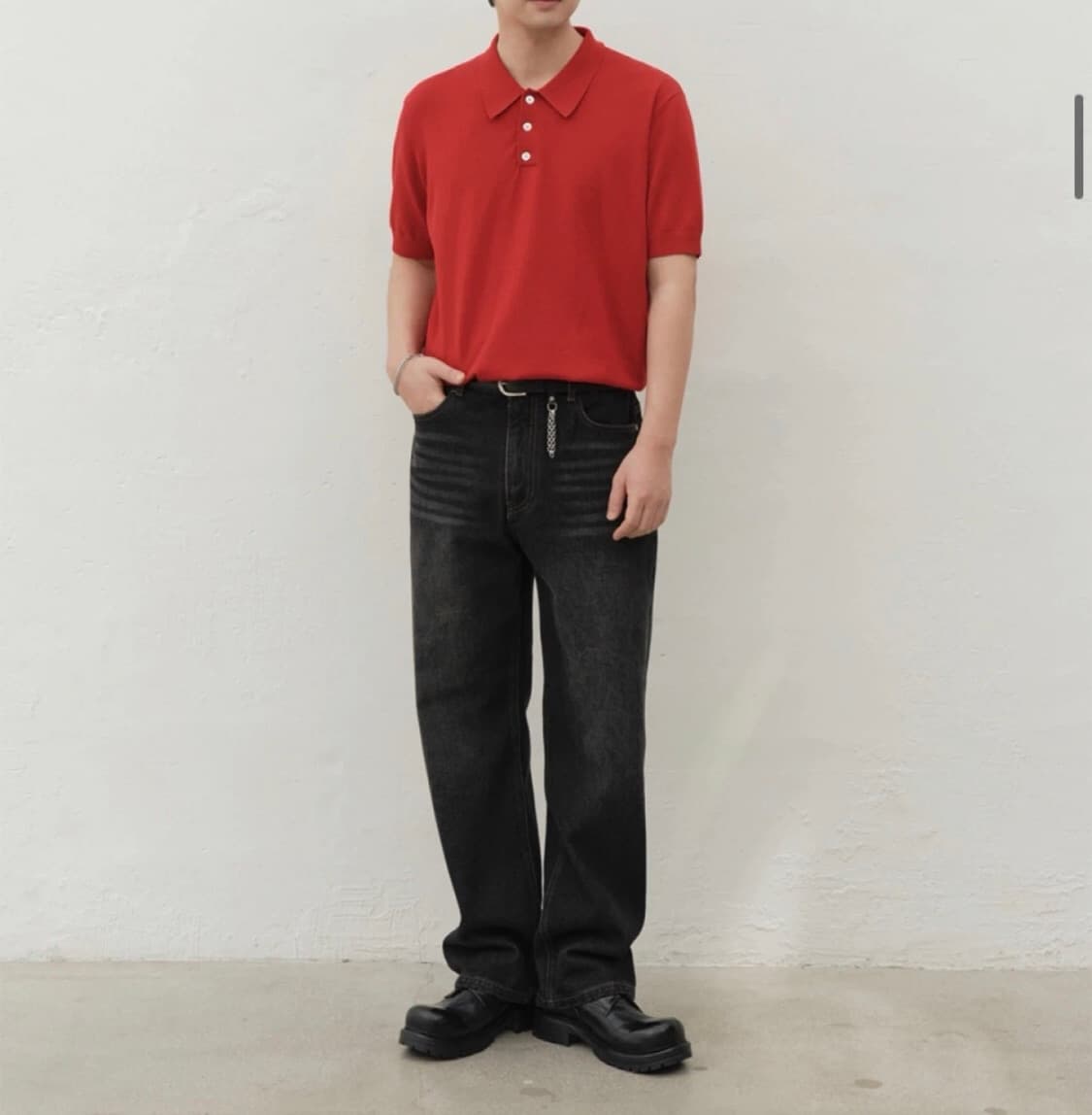 (오늘만급처)미나브 와이드 스트레이트데님 블랙XL 새상품 상품이미지1