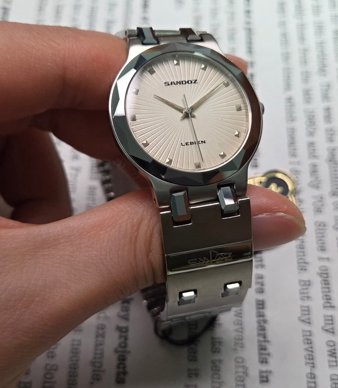 데드스탁] 빈티지 산도즈 르비엔 텅스텐베젤 입체판 칼침핸즈 쿼츠 남성용
 상품이미지4