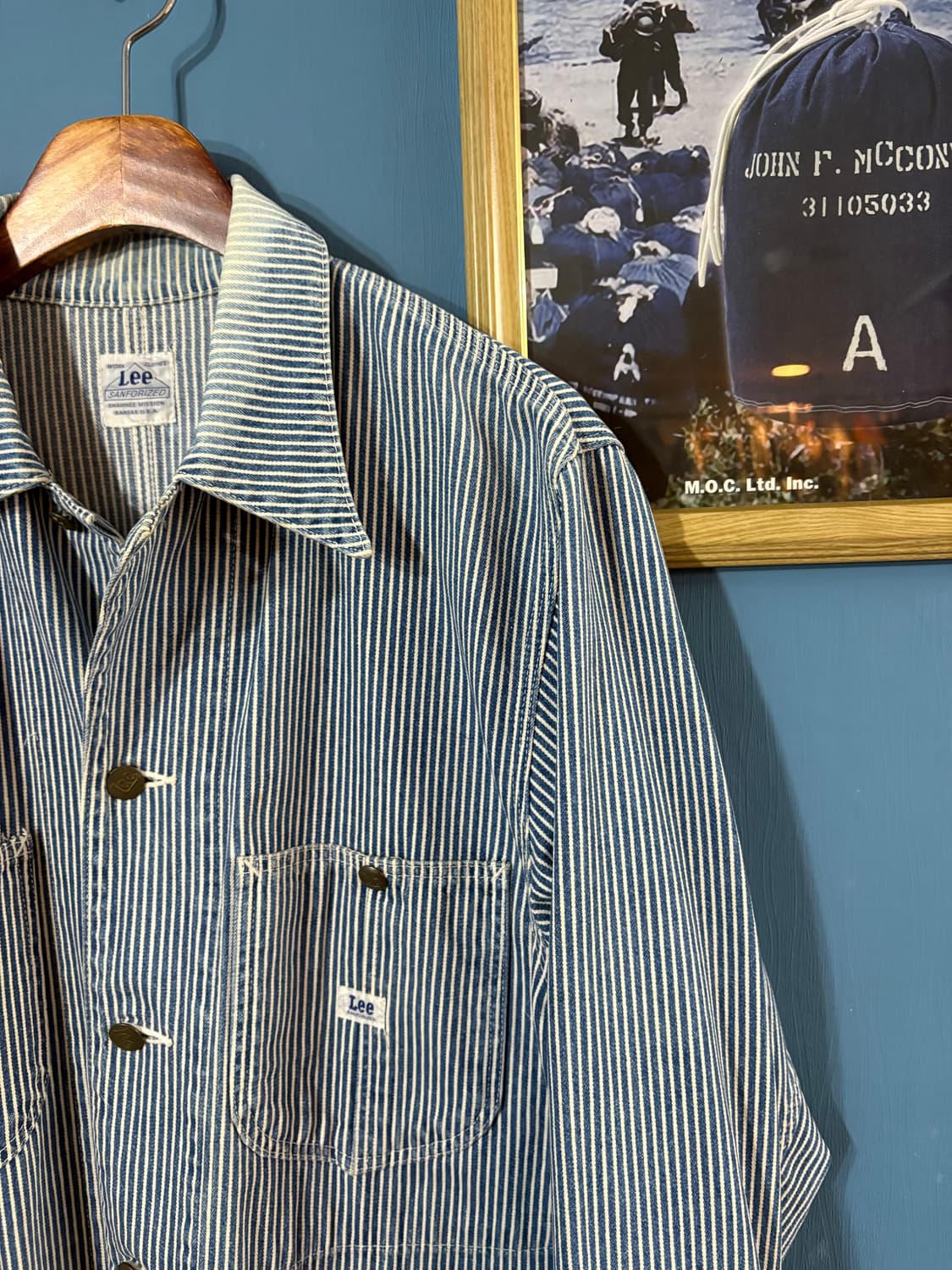 90’s Lee japan hickory coverall Jacket. 상품이미지2