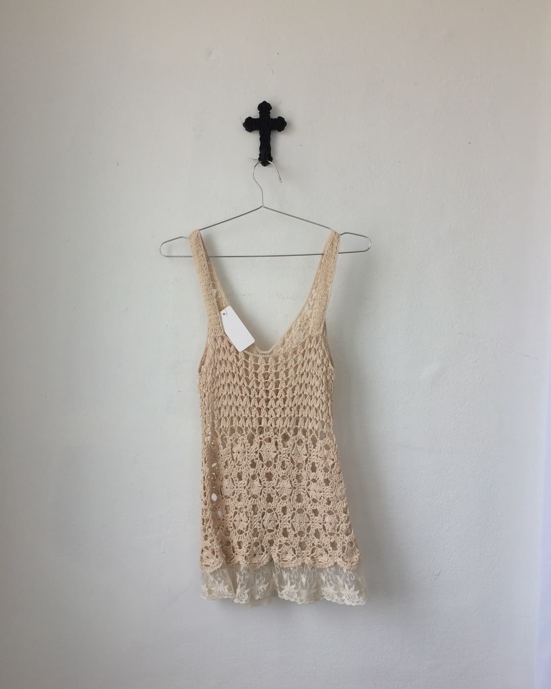 Lace trimming lace up point crochet slee 상품이미지3