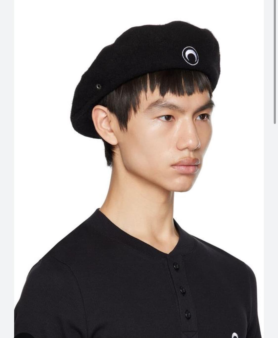 마린세르 Marine Serre 베레모 모자 실착 1회 블랙 원사이즈 상품이미지2