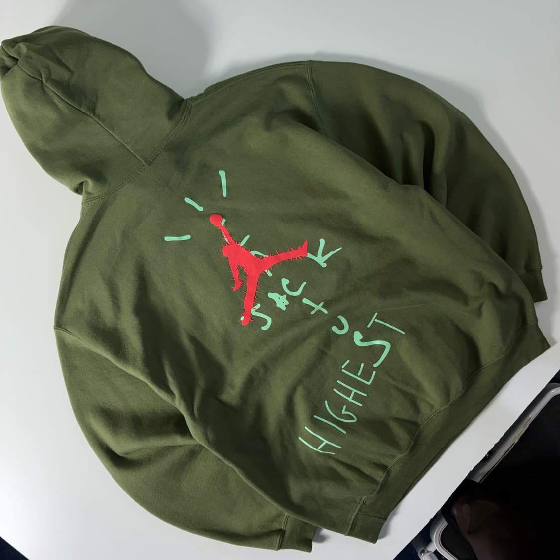 Nike x scott  나이키 x 트래비스스캇 역스우시 올리브 후드티  상품이미지1