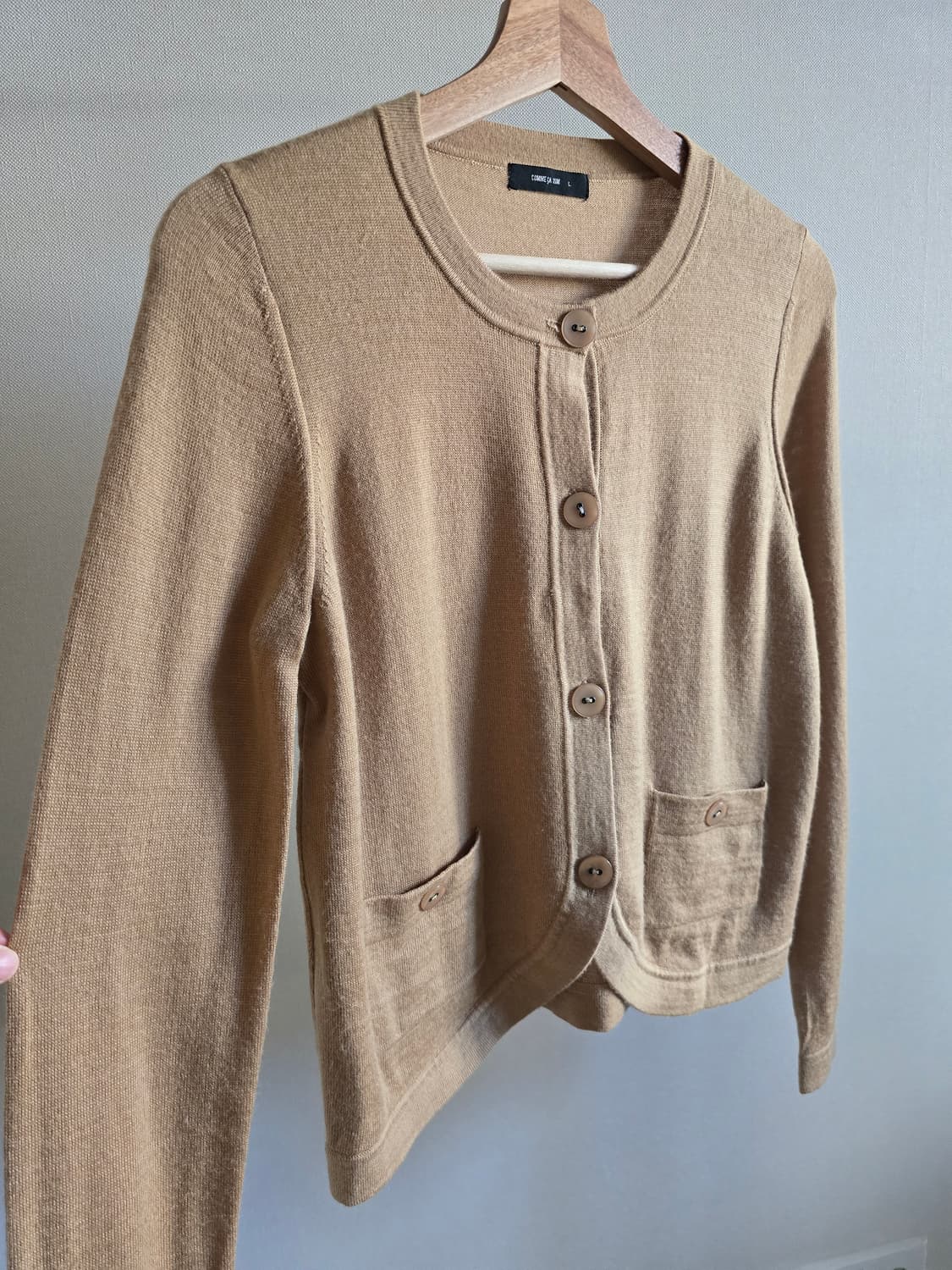 COMME CA ISM 울혼방 베이지(카멜) 가디건 상품이미지1