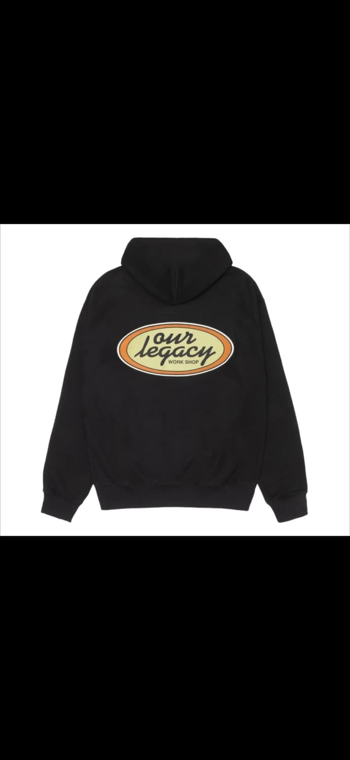 스투시x아워레가시 워크샵 오발 집 후드 블랙 M 상품이미지2