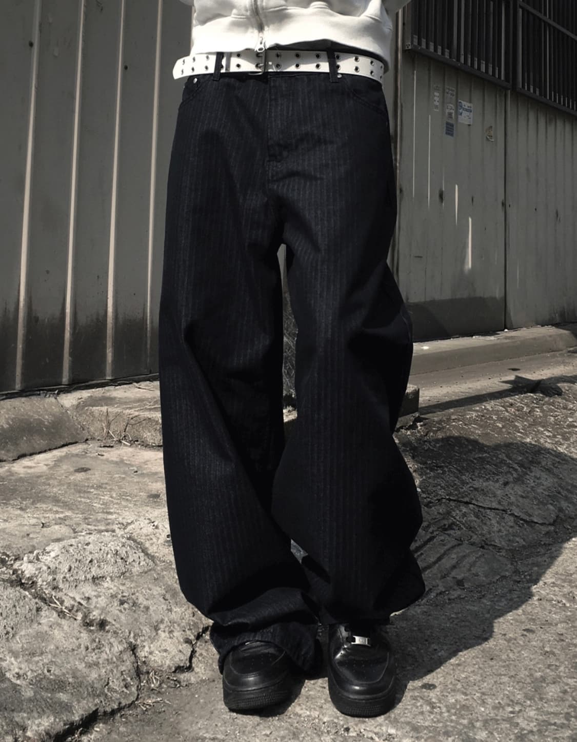 여유 (UNISEX) 노마 스트라이프 데님 팬츠 상품이미지1