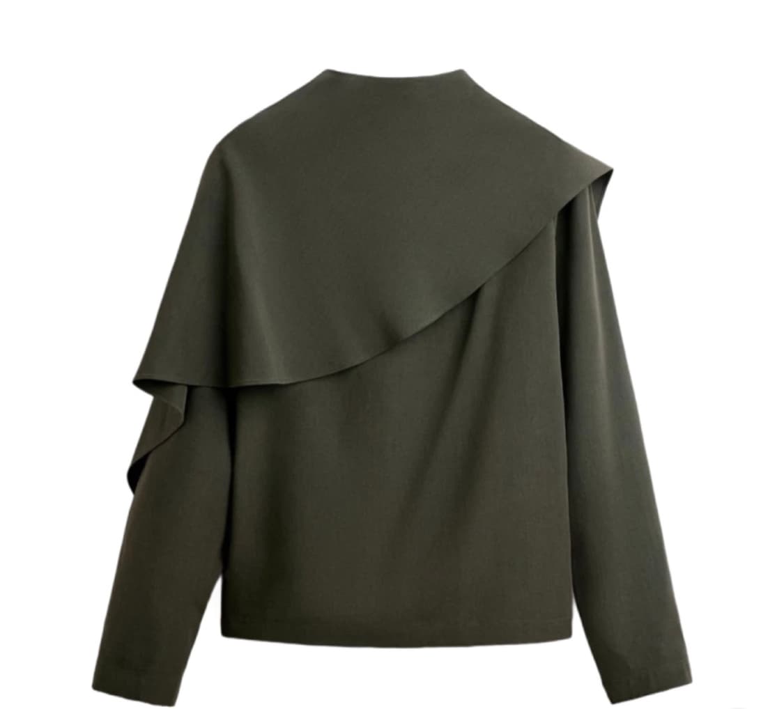 ZaraXNanushka 풀라드 스카프 셔츠 XL 상품이미지3