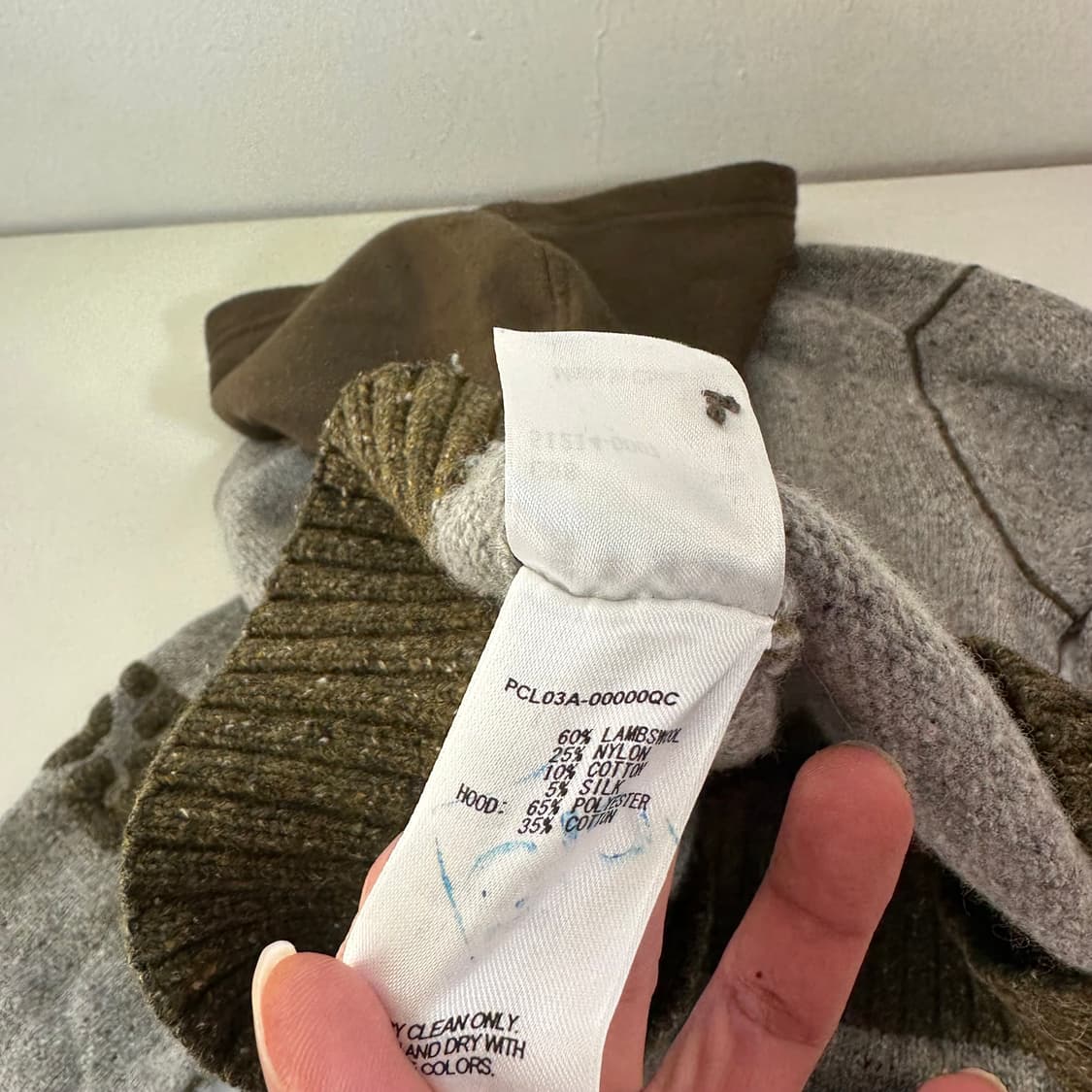 우먼M-L 리바이스 그레이그린 브이넥 후드니트 상품이미지7