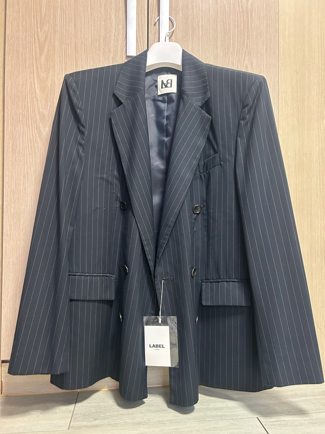 라벨아카이브  더블 브래스티드 자켓 스트라이프 1사이즈 상품이미지2