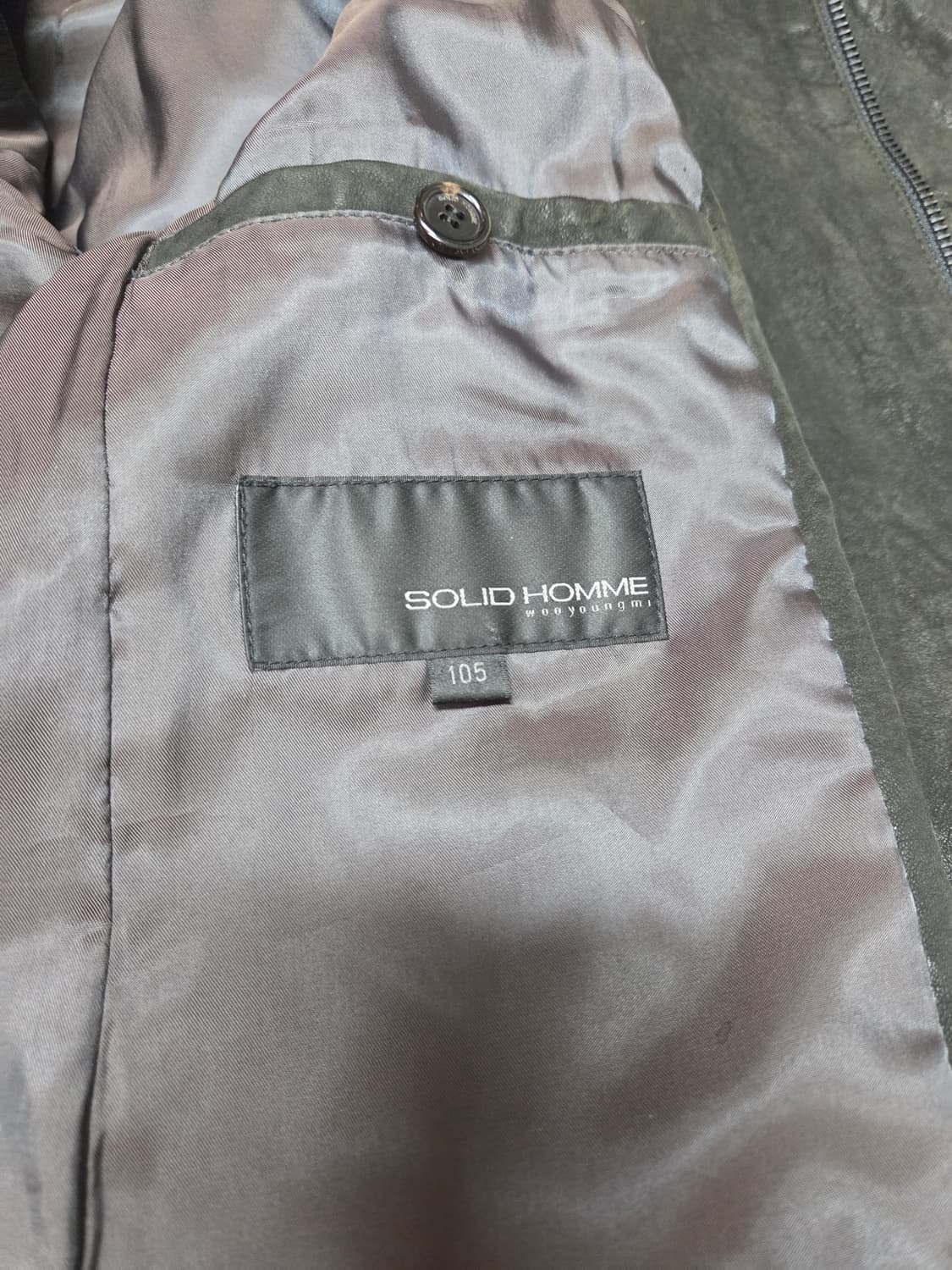 솔리드 옴므 다크 브라운 가죽 자켓 상품이미지6