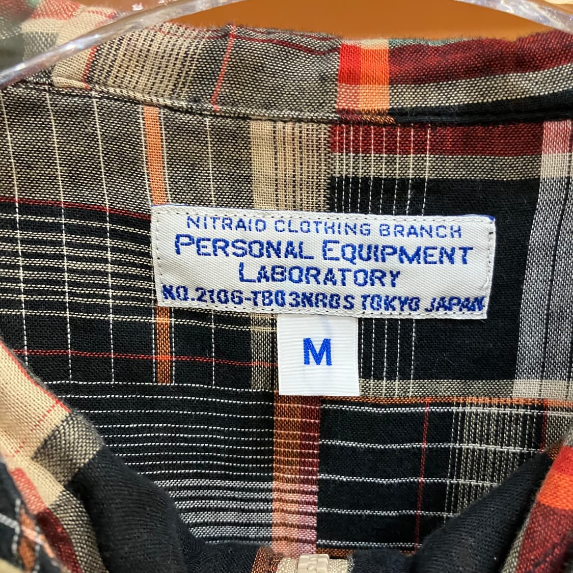 니트레이드 더블 클로스 체크 패치워크 후드집업 M 상품이미지2