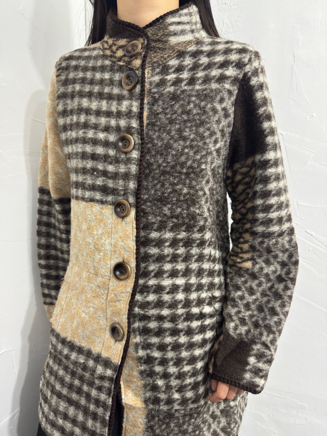 g.lu pattern button wool coat 상품이미지3