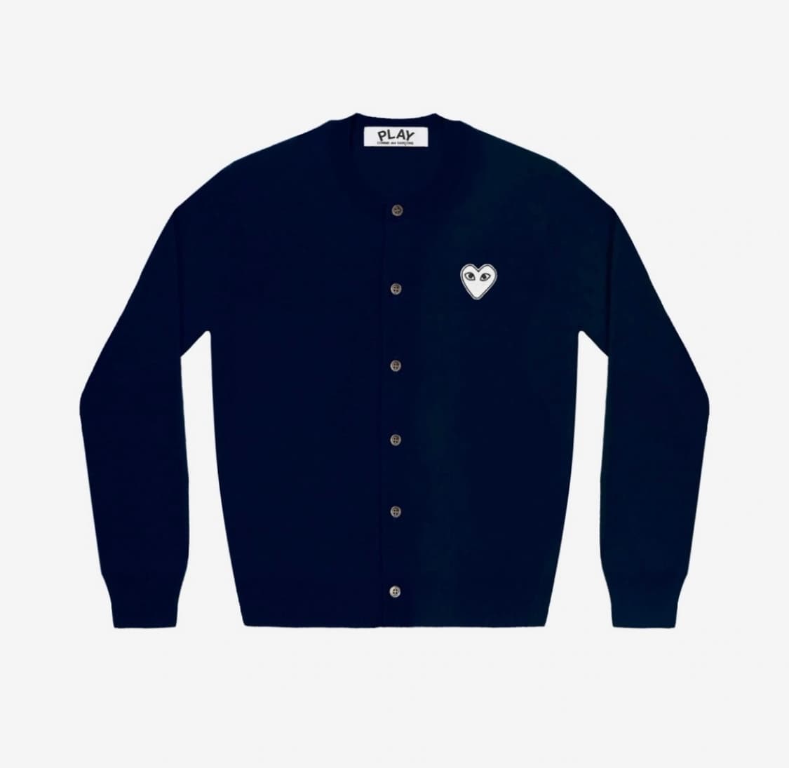 꼼데가르송 네이비 화이트와펜 여성 가디건 상품이미지1