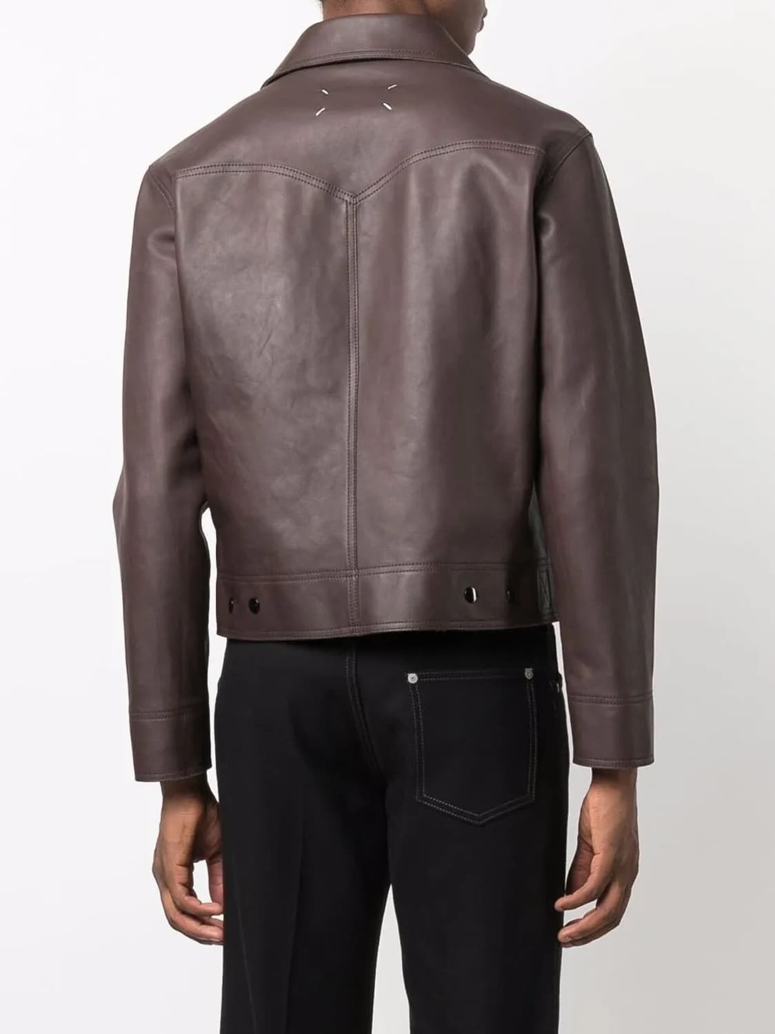 [50] 메종 마르지엘라 리버시블 카프스킨 스웨이드 레더 가죽 크롭 자켓 상품이미지7