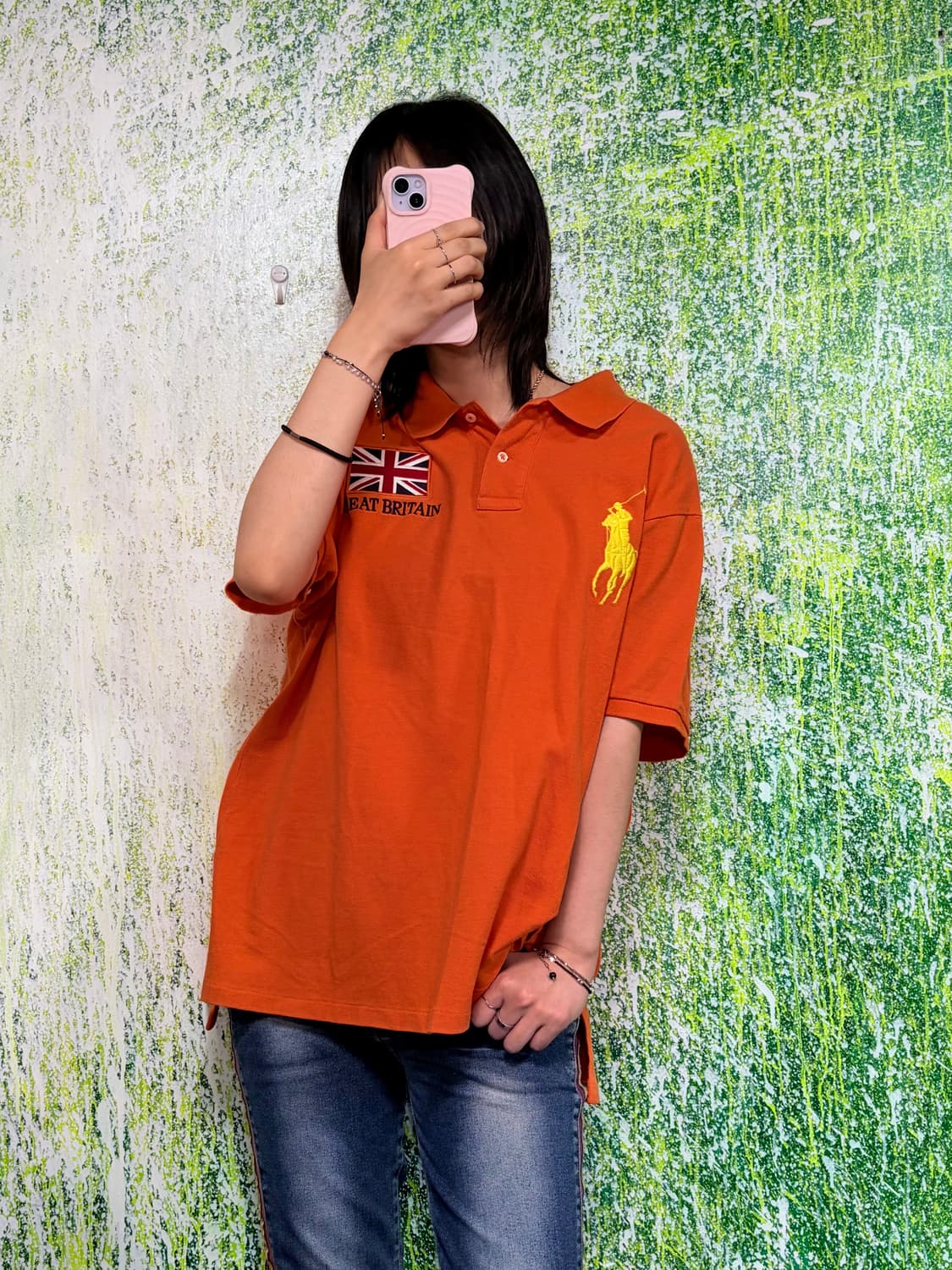 폴로 빅포니 치프키프 영국 오렌지 반팔 카라 티셔츠 XXL 상품이미지1