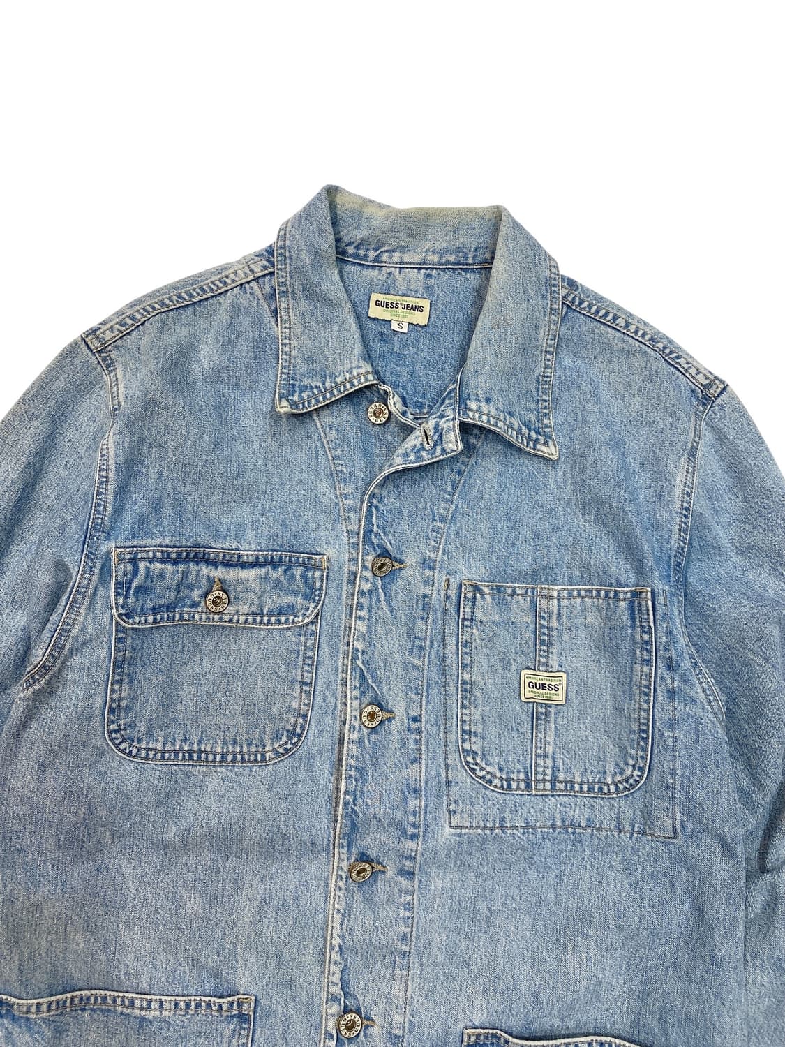 90‘s 게스 진 데님 커버올 자켓 상품이미지3
