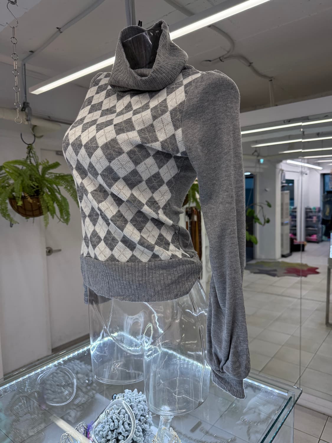 argyle check turtleneck 상품이미지1