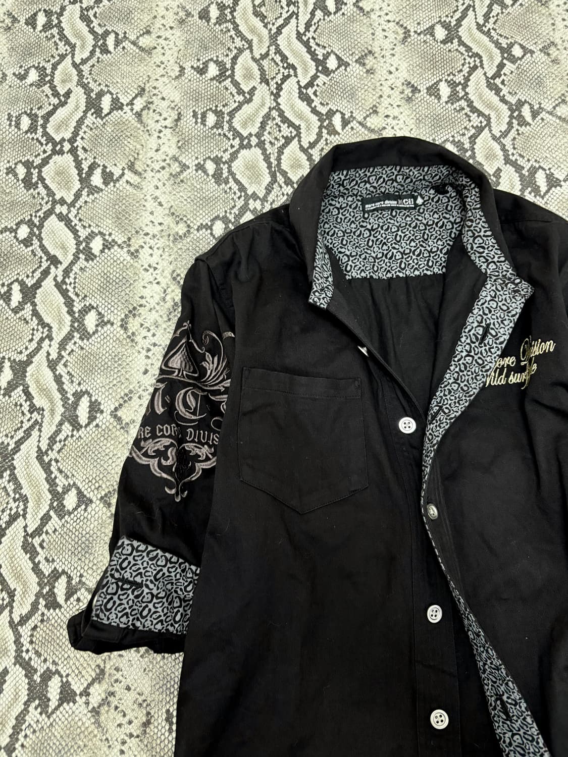“M.C.D“ 00’s Design Black Leopard half S 상품이미지3