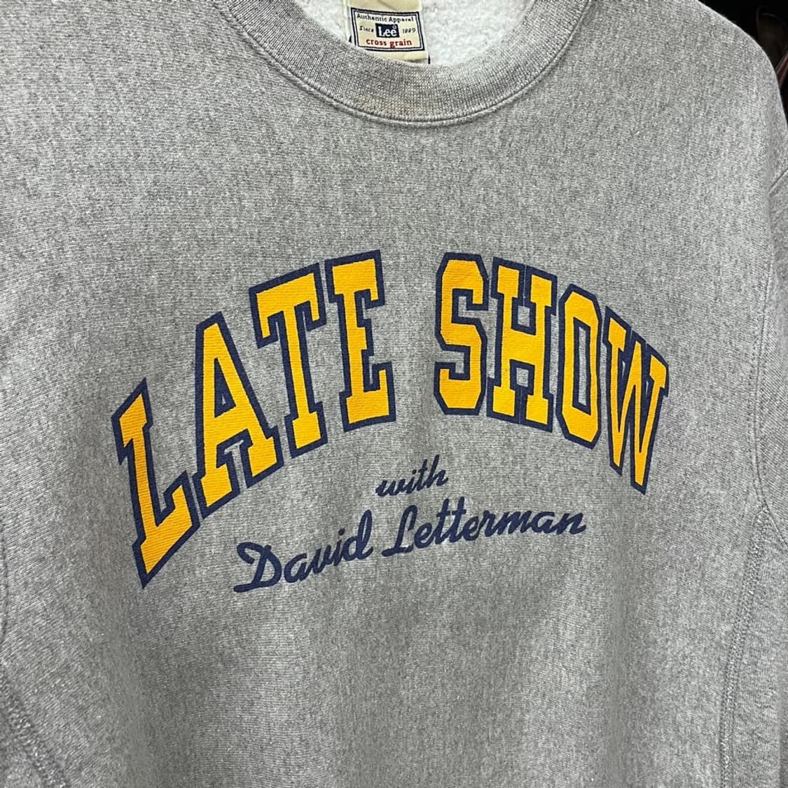 90s LEE 크로스 그레인 프린팅 리버스위브 스웻 맨투맨 N464 상품이미지5