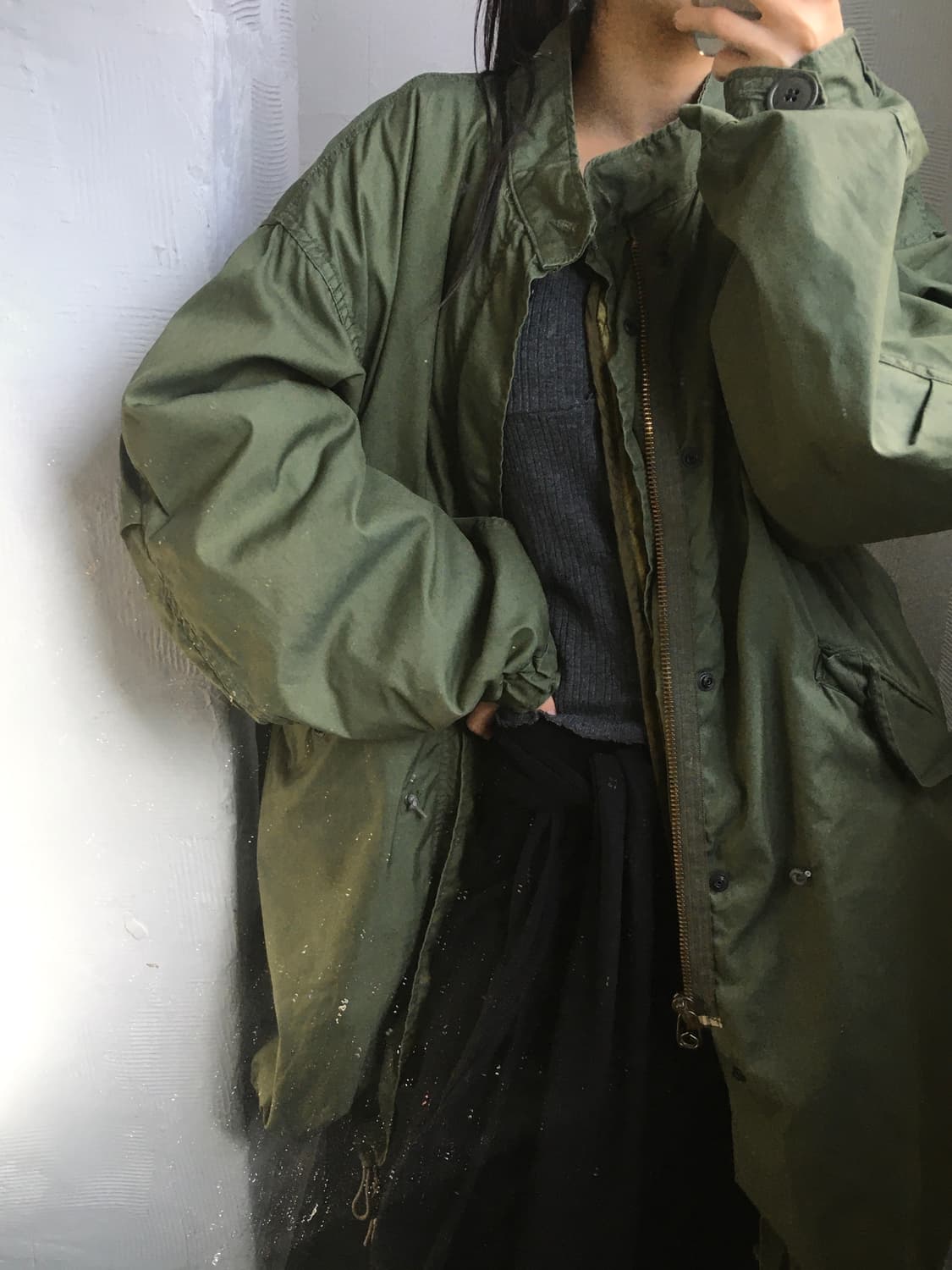 오리지널 M-65 피쉬테일 카키 파카 상품이미지3