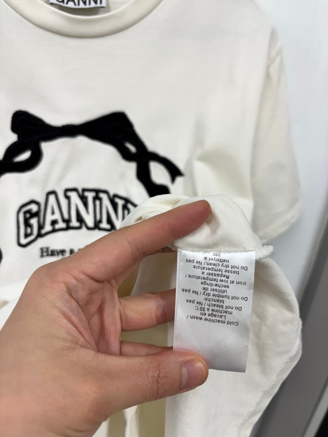 GANNI 릴랙스드 보우 반팔티 상품이미지5