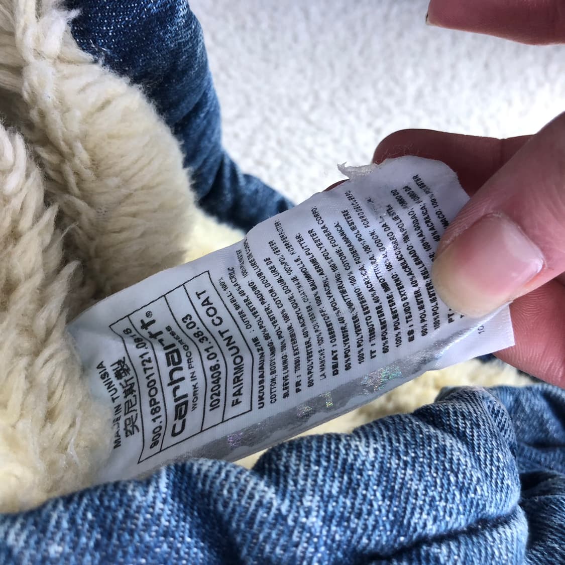 칼하트 데님 쉐르파 자켓 상품이미지7