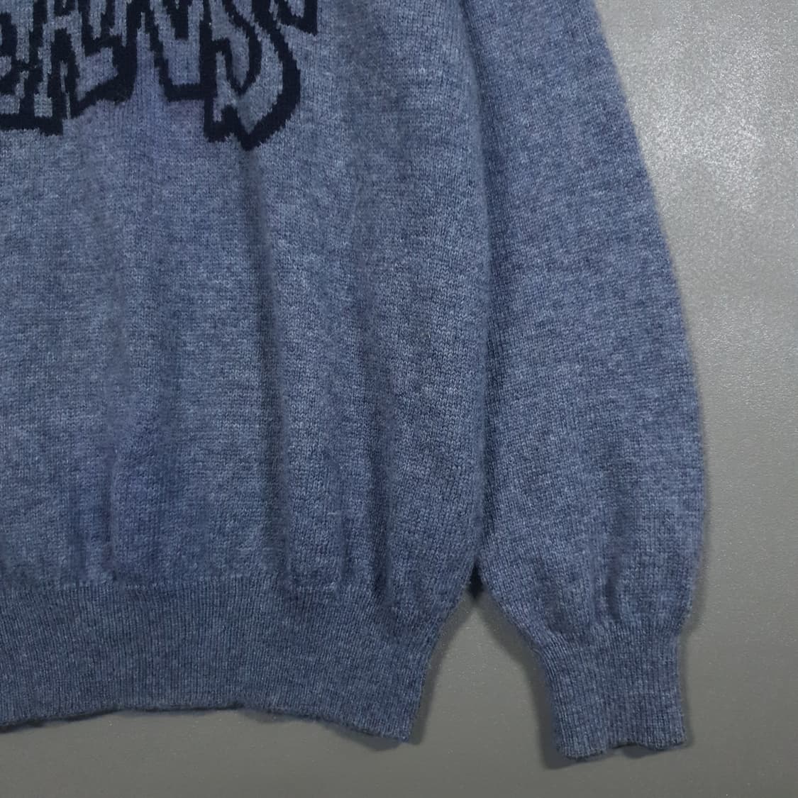 실측 XL 아이스버그 빅로고 퓨어 버진울 터틀넥 니트 스웨터 울마크 인증 상품이미지4