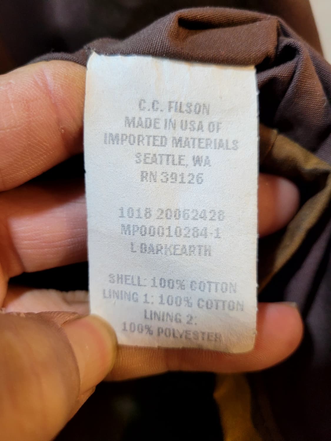 정품 FILSON 필슨 왁스드 헌팅자켓  상품이미지6