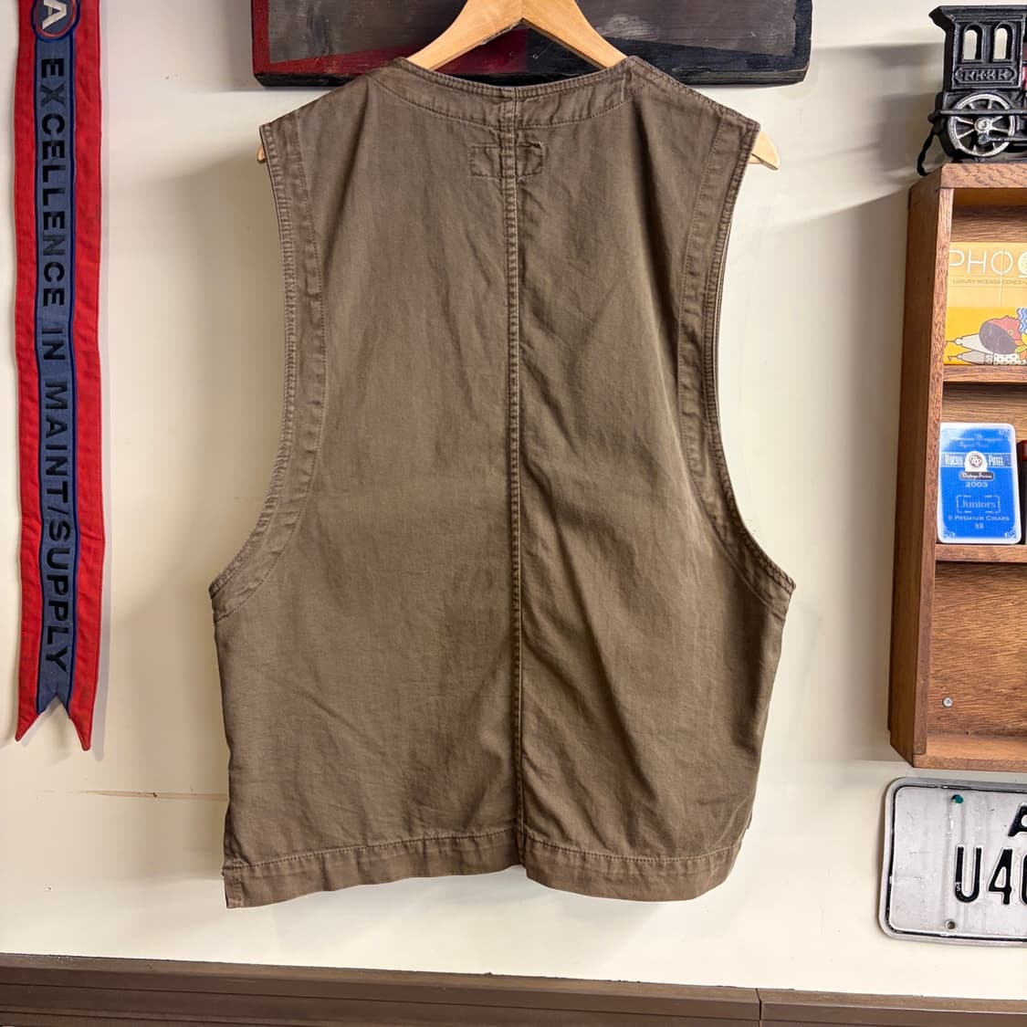 Qalamkali Zip Work Vest Brown 상품이미지6