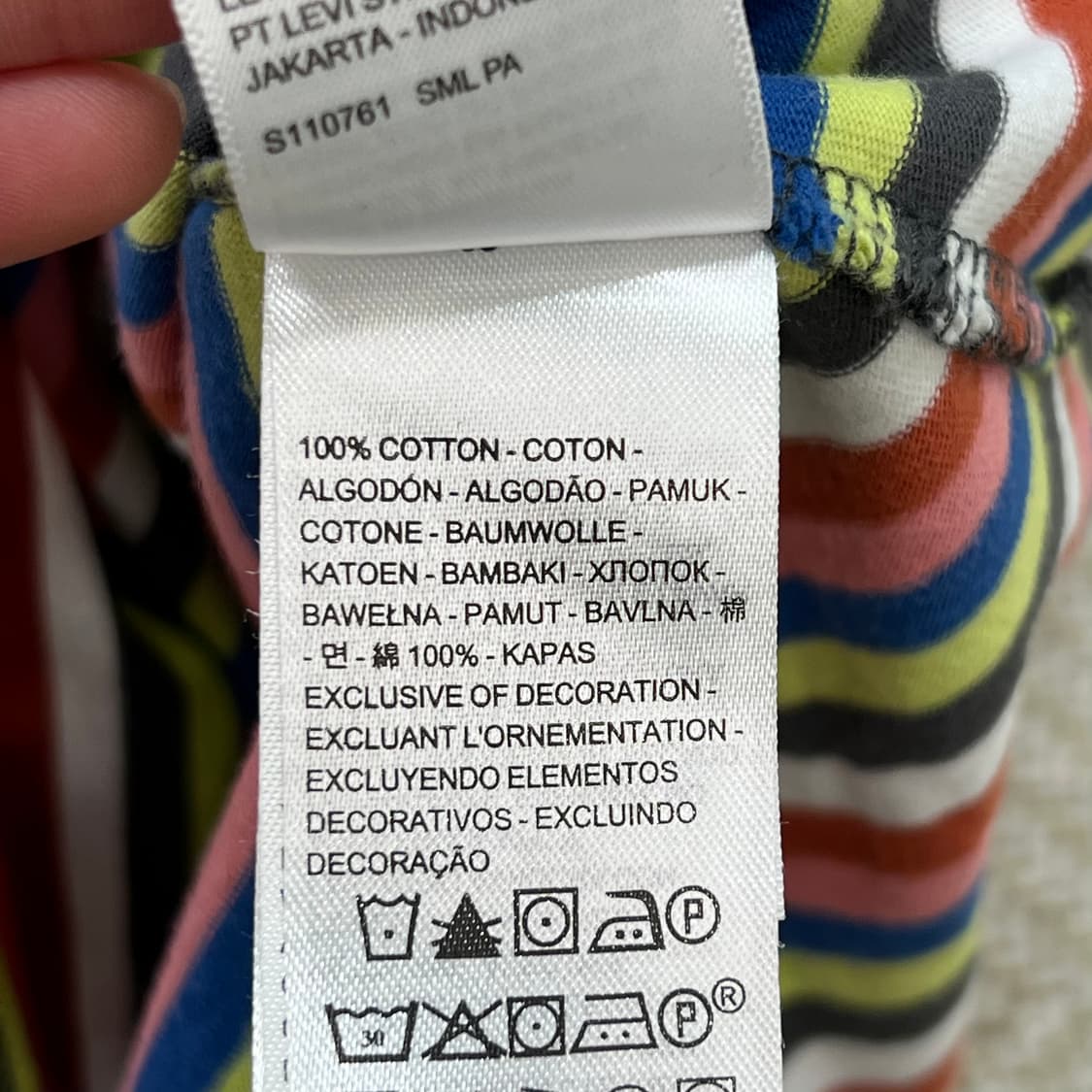 리바이스 스트라이프 반팔티 r3289 상품이미지9