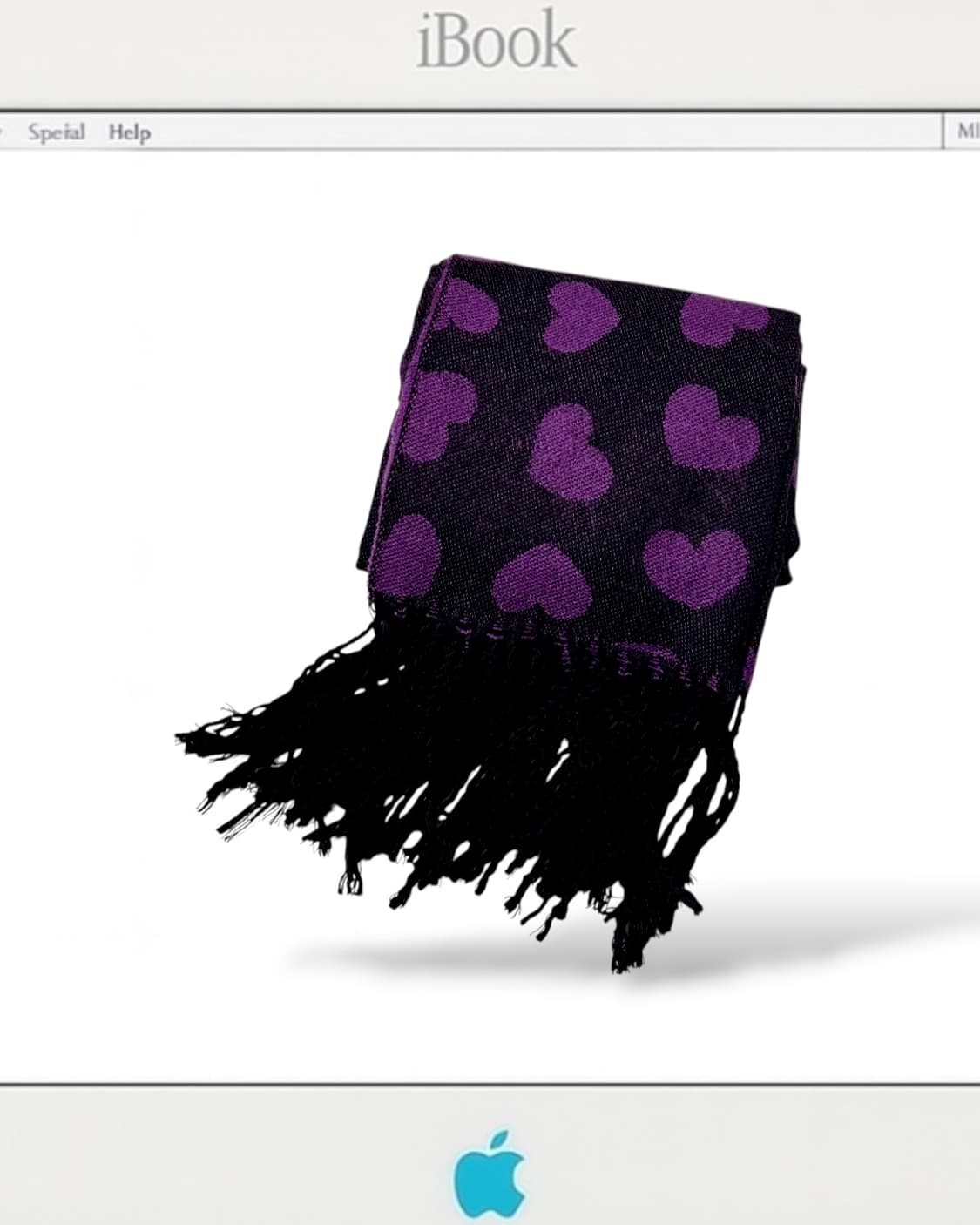 jp vintage 퍼플 하트 도트 목도리 상품이미지1