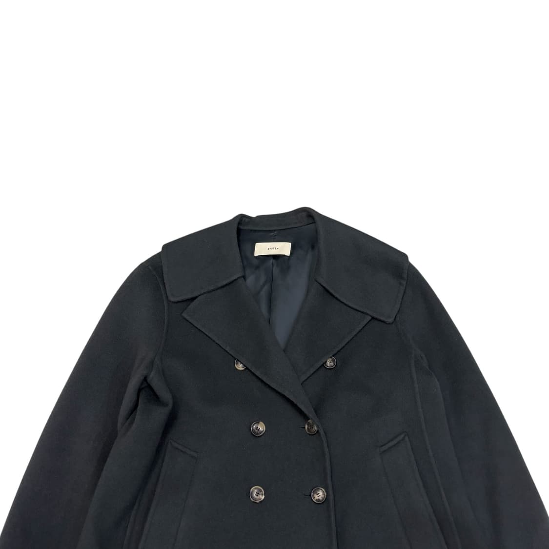 시스템 한섬 더블 브레스티드 캐시미어 코트 상품이미지2