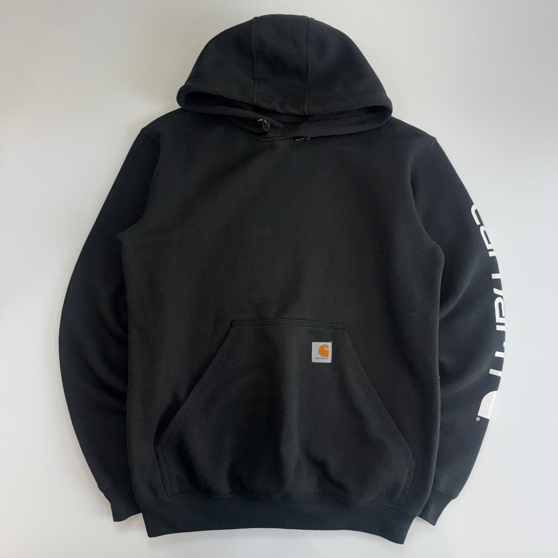 Carhartt 칼하트 사이드 로고 블랙 후드티 상품이미지3