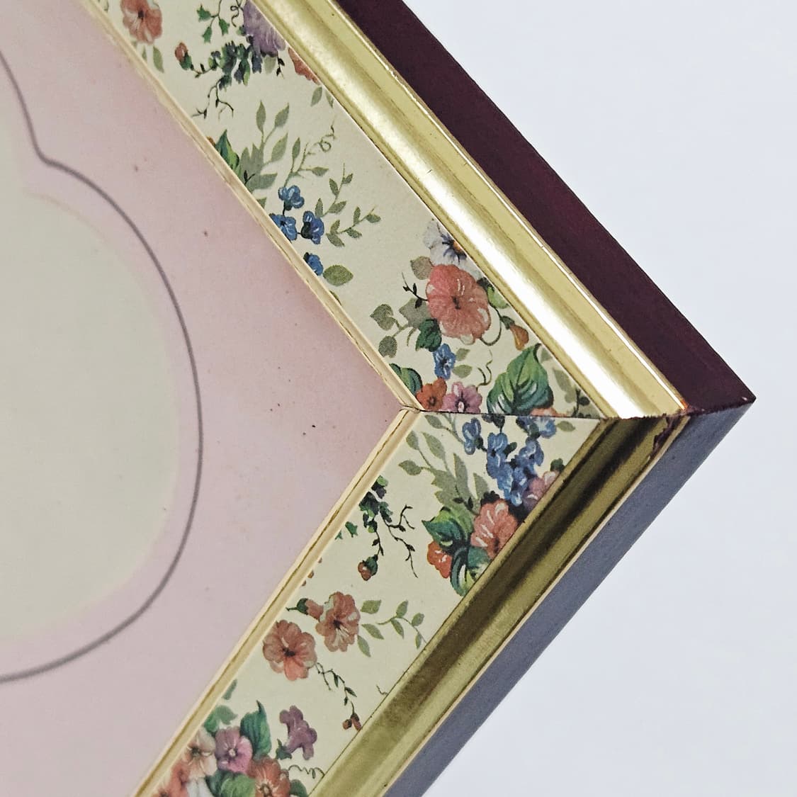 빈티지 플로랄 하트 고양이 액자 상품이미지2