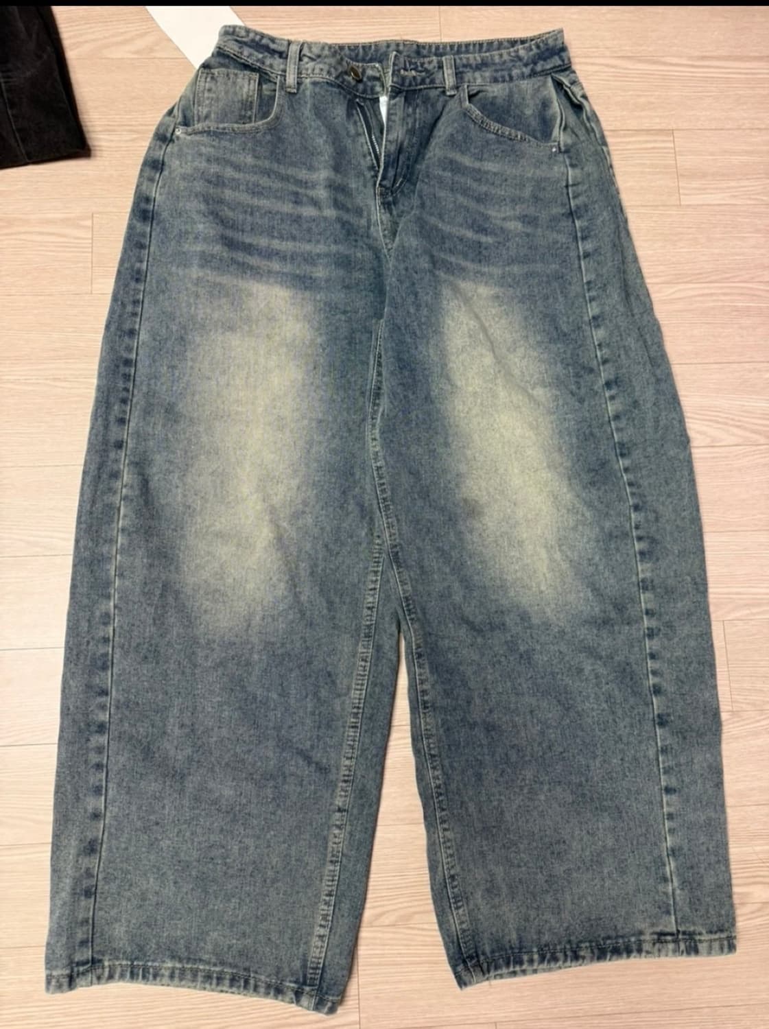 사이드 핀턱 데님 바지 상품이미지2