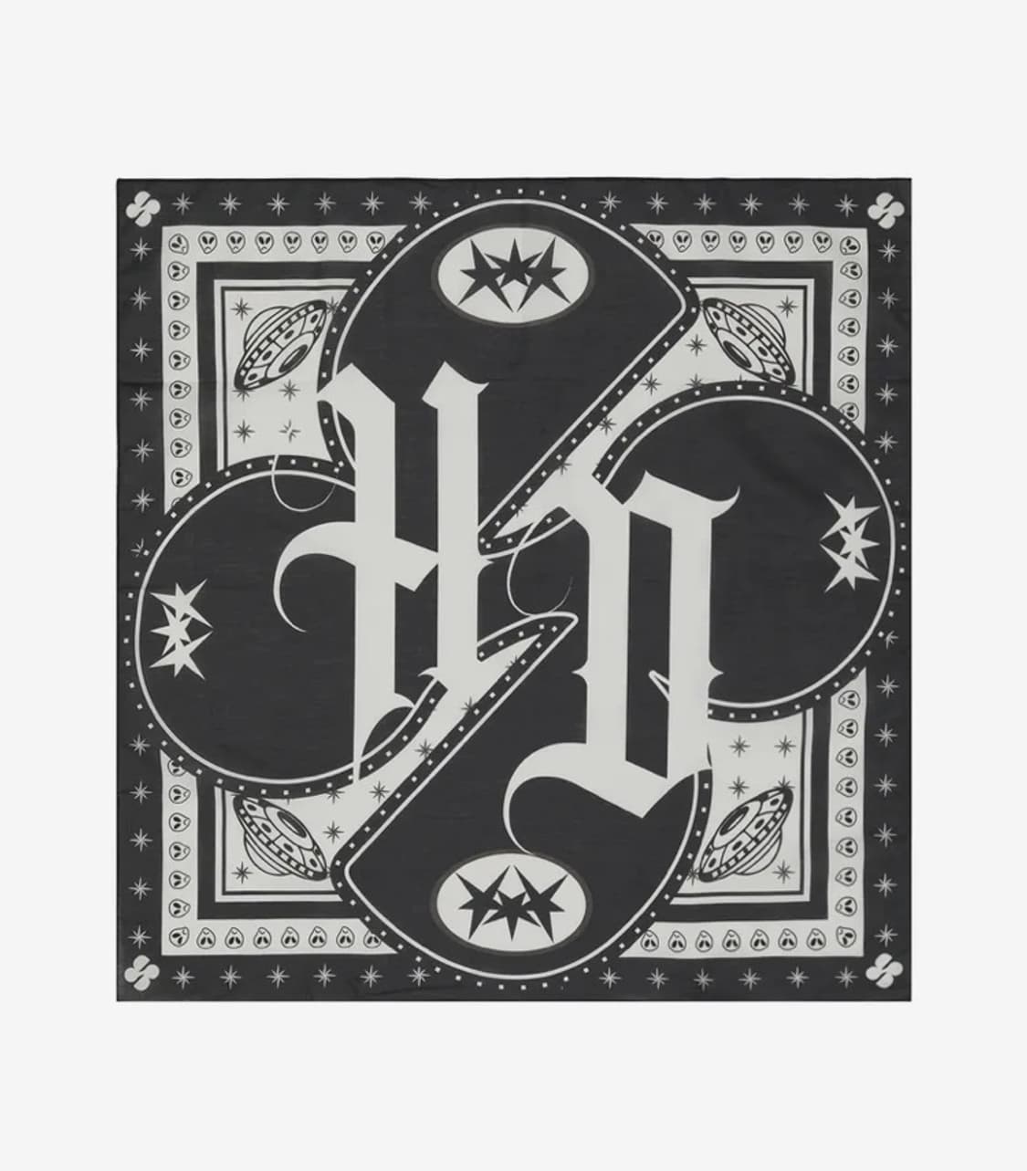 HD 클로버 로고 반다나 블랙 상품이미지1