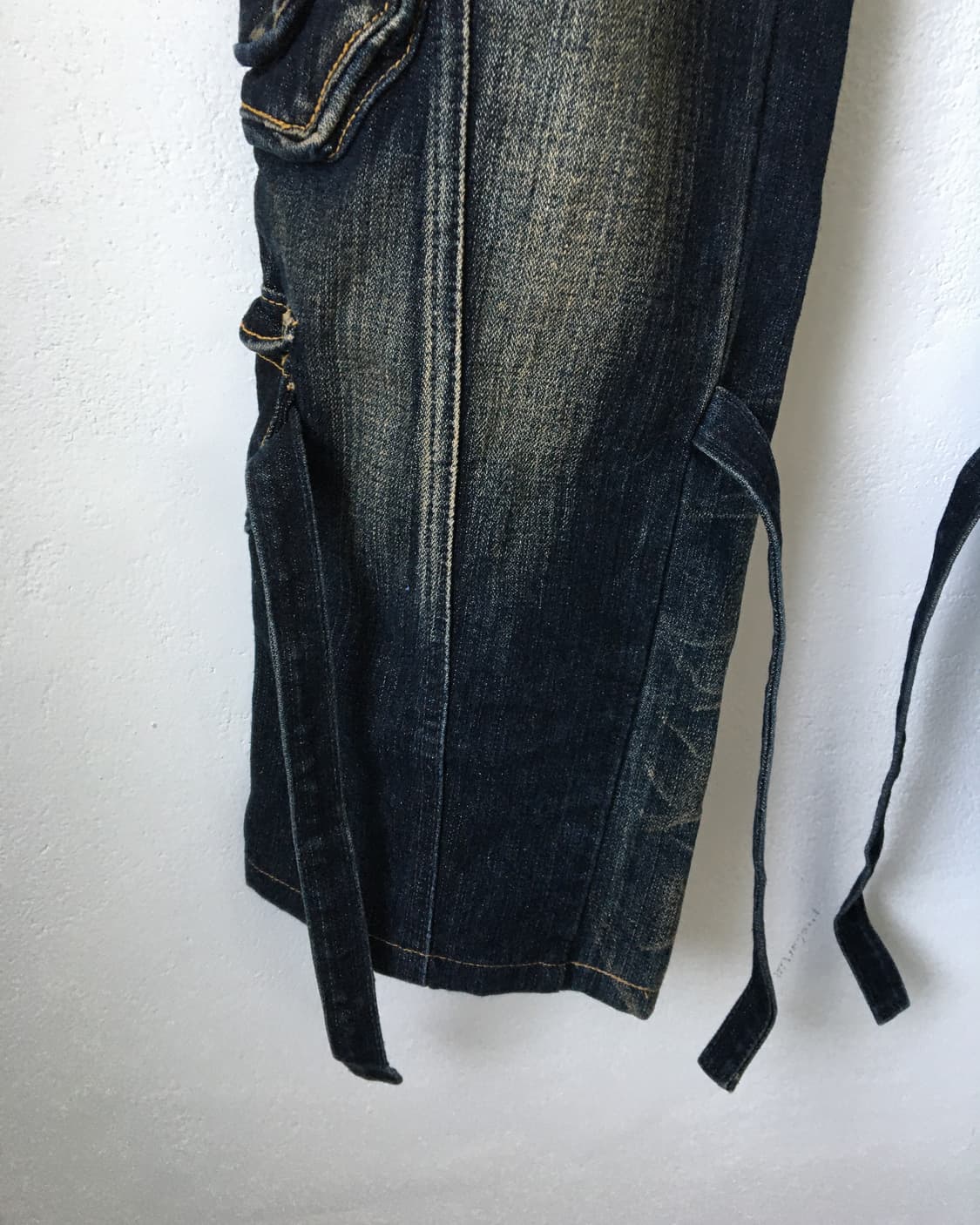 Cago pocket belted denim pants 상품이미지3
