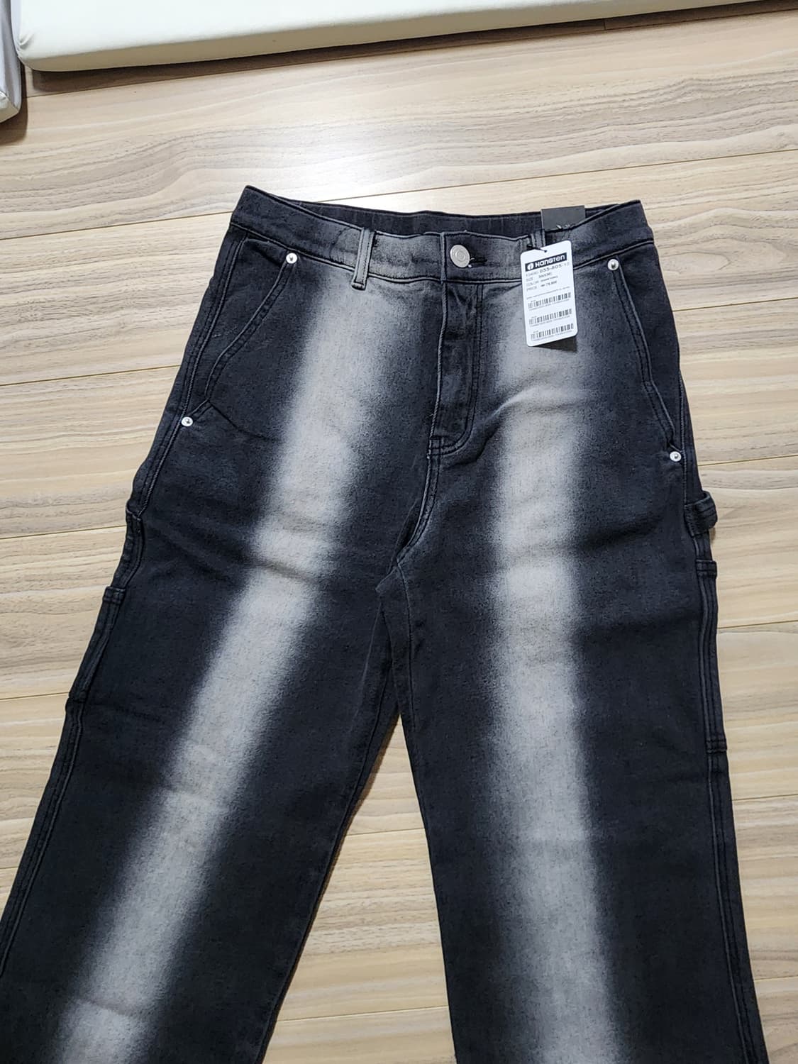 행턴히든밴딩카펜터블랙진기모데님팬츠30사이즈 상품이미지3