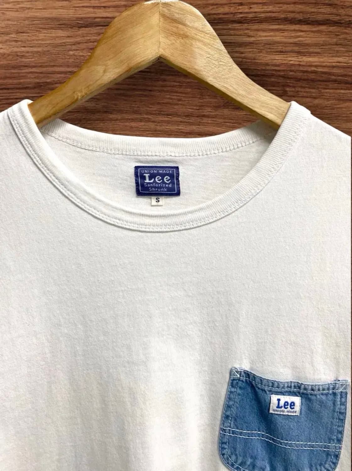 U.S.A LEE 데님 포켓 반팔티 S 상품이미지3