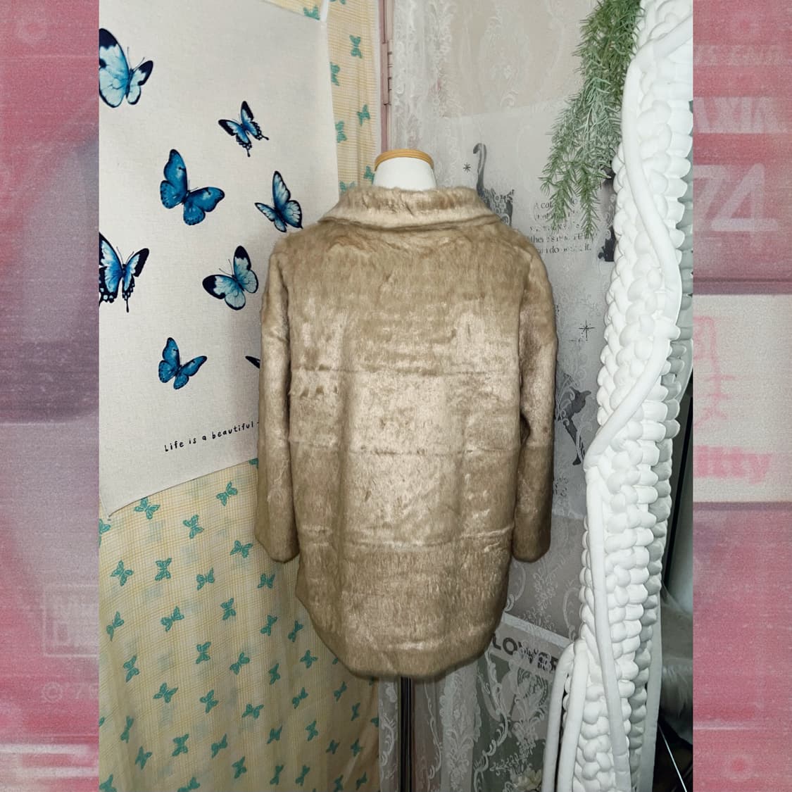 베이지 페이크퍼 자켓 상품이미지6