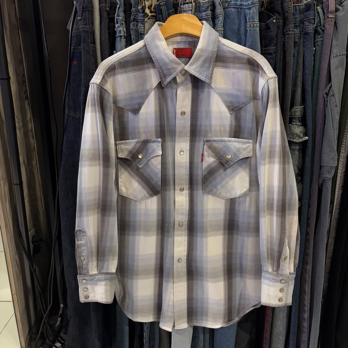 리바이스 웨스턴 투포켓 체크셔츠 L 상품이미지2