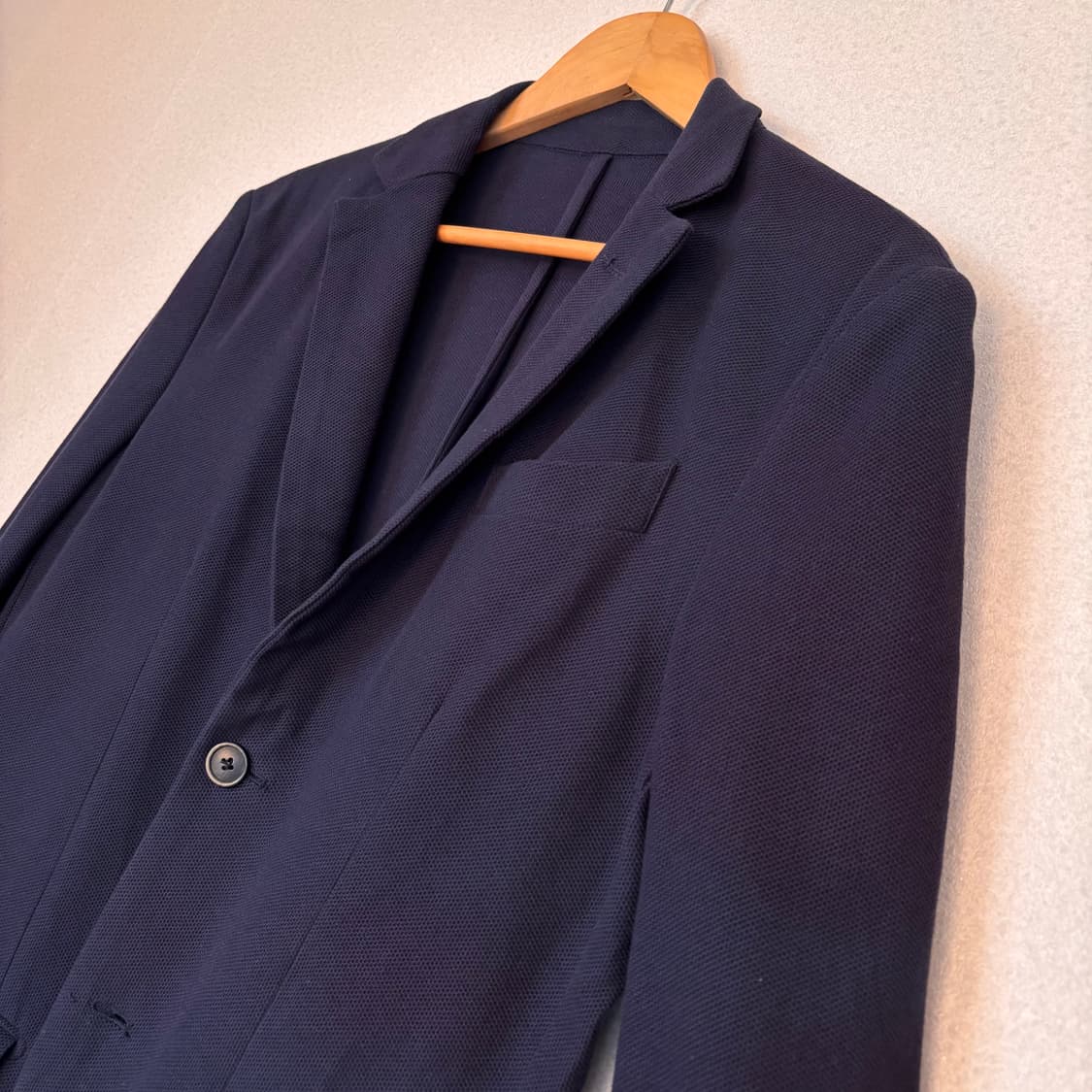 새제품급 파스코 슬림 자켓 95 네이비 스판 간절기 상품이미지4