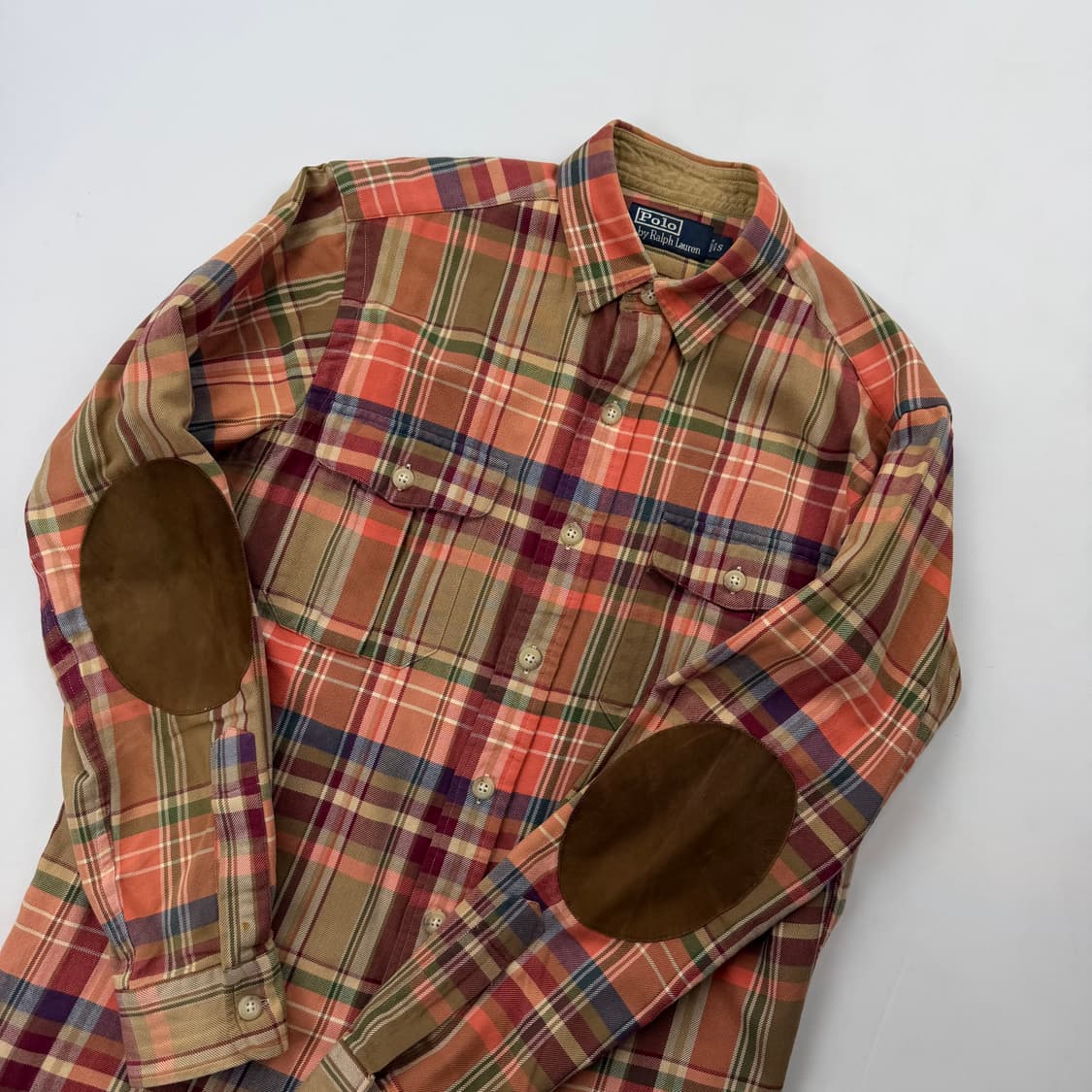 폴로 랄프로렌 클래식 타탄체크 엘보패치 셔츠 상품이미지3