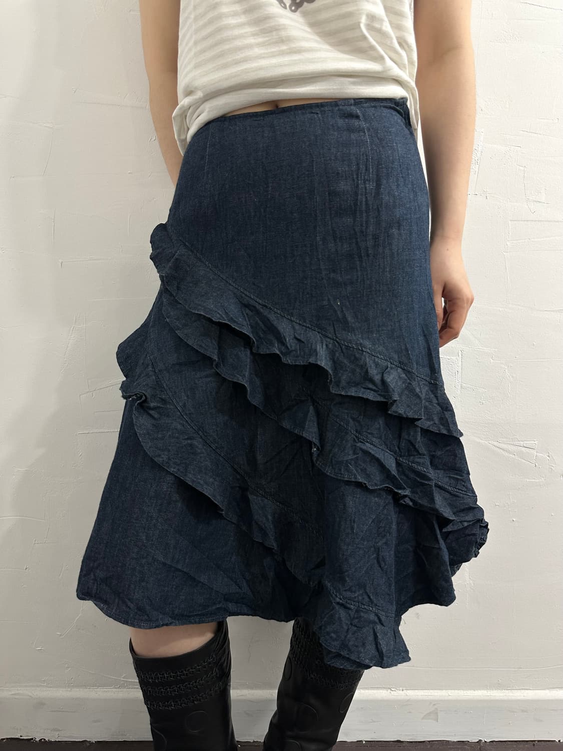lest rose denim skirt 상품이미지3