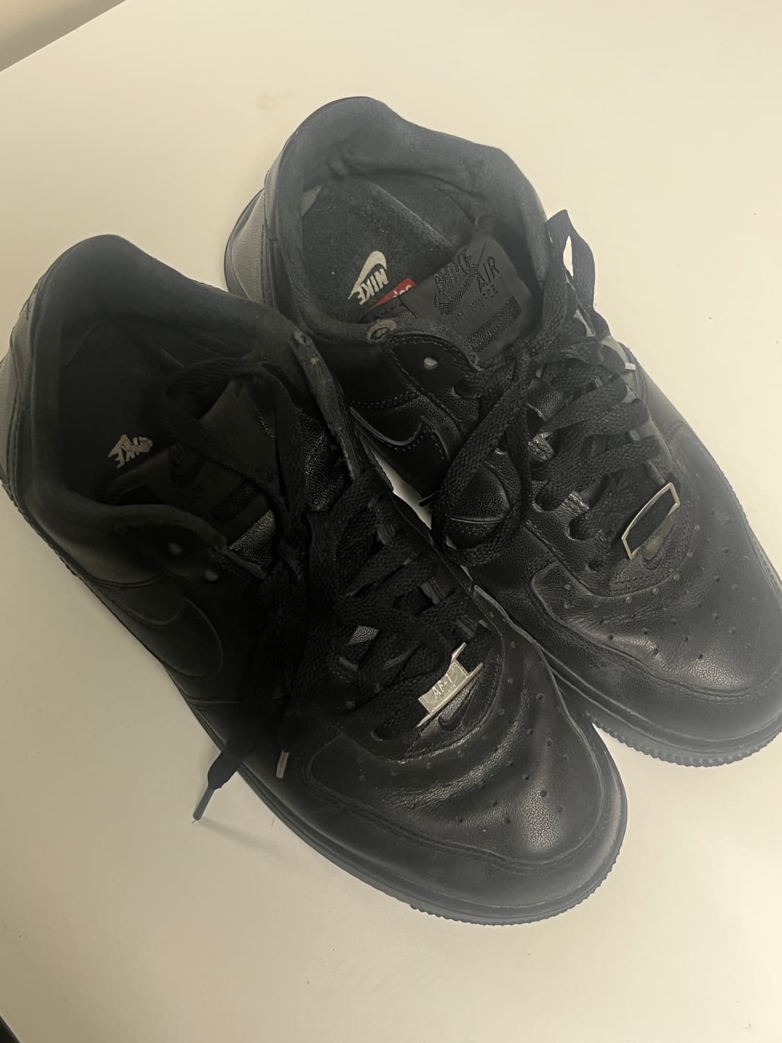 급처) 나이키 슈프림 에어포스 블랙 255 상품이미지5