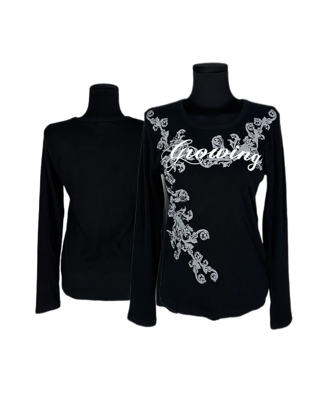 growing printing ribbed t-shir 상품이미지1