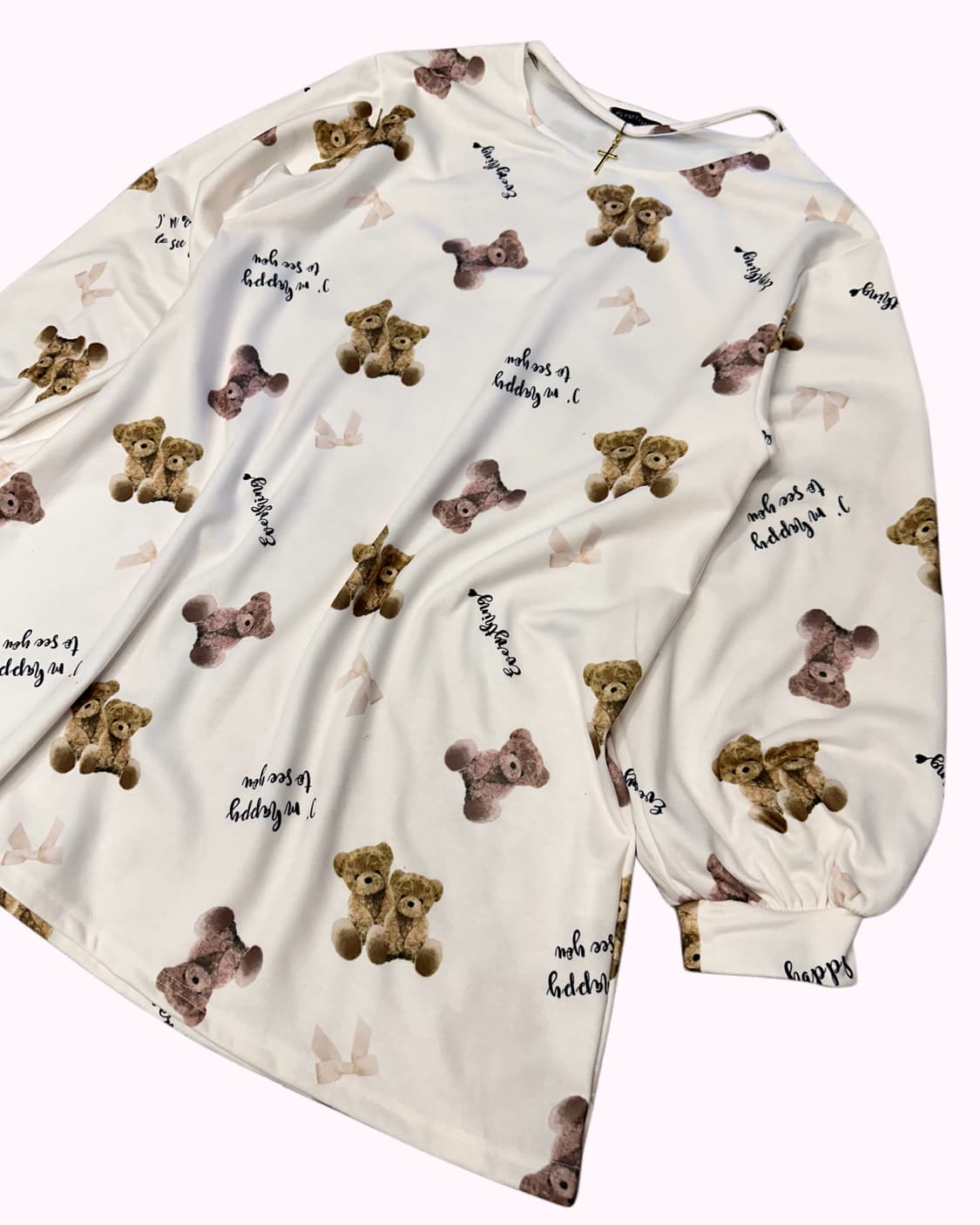 cross choker bear ivory dress 상품이미지3